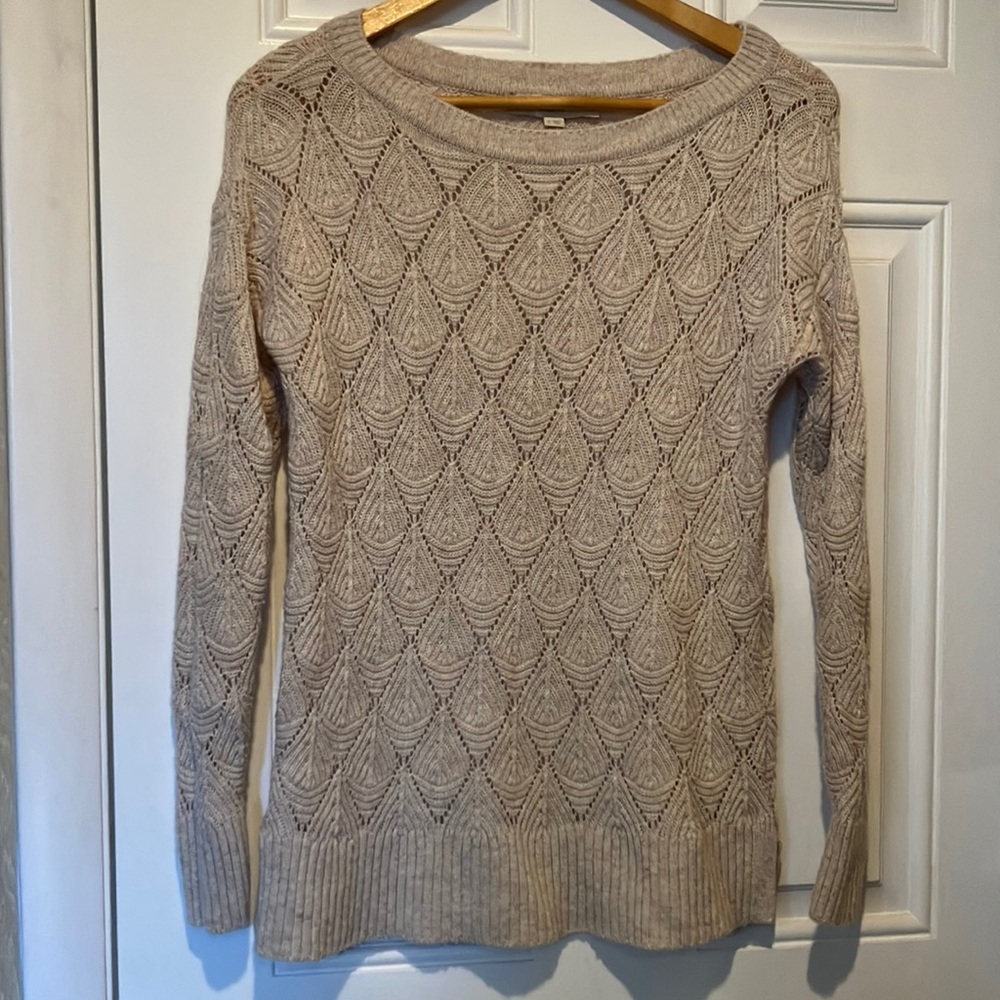 LOFT Boatneck Sweater, beige small